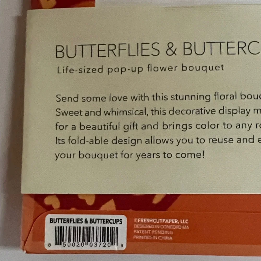 Butterflies & Buttercups Pop-Up Flower Bouquet perfect for Mother’s day